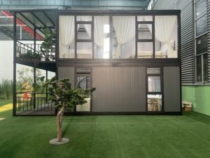 20-футовый расширяемый контейнер: двухслойный складной дом с двойными крыльями для отелей, вилл, складов, с алюминиевыми окнами и оцинкованным стальным каркасом - Product Image 3