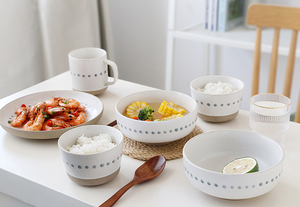 Vente d'usine : Service de vaisselle en céramique de style classique Europe/Amérique du Nord, motif dessiné à la main, compatible four et lave-vaisselle, portable, pour hôtels - Product Image 2