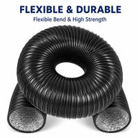 Conduits composites ronds en aluminium renforcé, flexibles, extensibles et résistants aux hautes températures pour escaliers, avec installation facile