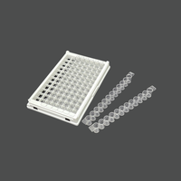 Plaque Elisa en plastique de 96 puits détachable de laboratoire avec 8 bandes