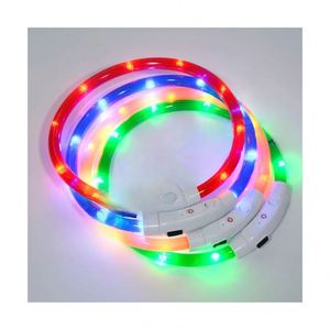 Custom Colorful Rechargeable LED <b>Dog</b> Collar - Scalable, Easy to Disassemble, Durable ABS Material for Your Pet - Product Image 1