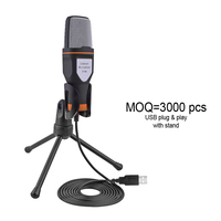 Sf 666 Studio-Kondensatormikrofon-Adapter - Omnidirektionales Handmikrofon für Desktop-Konferenzen, Geeignet für PC/Laptop mit Geräuschunterdrückung