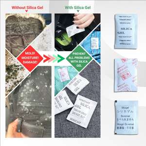 Gel de silice blanc 2g Perles déshydratantes rechargeables de qualité supérieure 3-5mm Absorbeur d'humidité 100% SiO2 pur Meilleur stockage à sec sécurisé - Pétrole - Product Image 3