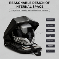 Sac à dos de moto imperméable, sac à dos pour casque intégral, sac de voyage réfléchissant, sac à casque de moto en fibre de carbone pour hommes