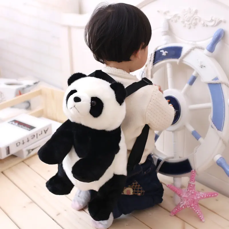 SongshanToys peluche plushie Stofftier Spielzeug kawaii niedlich weich benutzer definierte Schult asche Kinder Plüsch Rucksack Panda Plüsch tier für Kinder