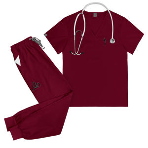 <span class=keywords><strong>ชุด</strong></span>ยูนิฟอร์มสครับแบบคลาสสิก คอวี พร้อมปักโลโก้ตามสั่ง <span class=keywords><strong>ชุด</strong></span><span class=keywords><strong>พยาบาล</strong></span> คลินิก ทันตกรรม เสื้อแขนสั้น กางเกงจ็อกเกอร์ <span class=keywords><strong>ชุด</strong></span>ยูนิฟอร์มโรง<span class=keywords><strong>พยาบาล</strong></span> - Product Image 4