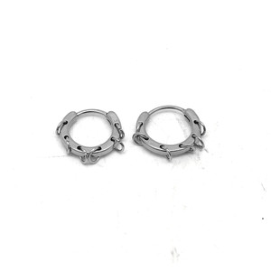 Aros de Acero de Titanio yunnique Unisex, Diseño Geométrico con Perno de Acero Inoxidable 316, Otoño 2024 Guangzhou - Product Image 5