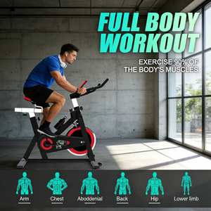 Bicicleta Estática de Acero Barata de Fábrica al por Mayor con Volante de Inercia de 15 kg y Pantalla LCD - Product Image 3