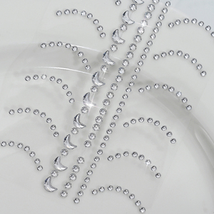 3D plata Luna cristal diamante <span class=keywords><strong>cara</strong></span> pegatinas sonrisa línea cuentas transparentes diamantes de imitación pegatina Facial ojo cuerpo DIY fiesta <span class=keywords><strong>cara</strong></span> <span class=keywords><strong>tatuaje</strong></span> gema - Product Image 3