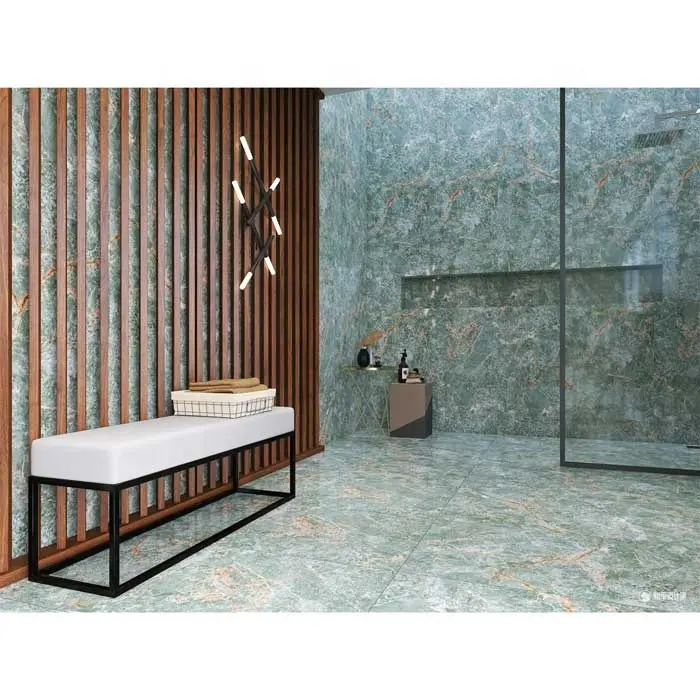 Azulejo de suelo para sala de estar, porcelana esmaltada verde, pulido completo, 60x120 Cm, porcelana antideslizante, azulejo mate, pared Interior moderna