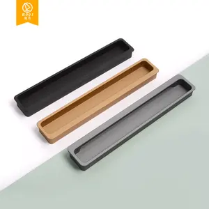 Modern Aluminum Kitchen Cabinet <strong>Knobs</strong> Handle Hidden Dresser Drawer <strong>Door</strong> <strong>Knobs</strong> for Wardrobe &amp; Hotel Furniture ZINC Accessories - Product Image 1
