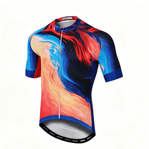 Race Fit Printed Summer <b>Cycling</b> Set Unisex Aero Cut Jersey Quick Dry Shock <b>Pad</b> <b>Shorts</b> Road Bike Competition Kit for Men Women - Product Image 5