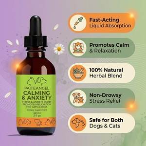 OEM Beruhigungstropfen für Haustiere Flüssiges Nahrungsergänzungsmittel für Hunde und Katzen Angstlinderung Natürliche Kräuterformel Schnellwirkend 60ml - Product Image 1