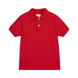 Polo pour enfants respirant 100 % coton, manches courtes, tissu léger, confortable pour l'école ou les jeux, taille plus, idéal pour l'été - Product Image 1