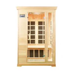 Canadian hemlock wooden Best Selling 2 Person Far Infrared Dry Sauna Room