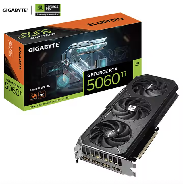 USB Interface 16GB DP/DVI-I RTX5060ti OC GPU Desktop/Laptop/Workstation New Product Fan Cooler PCI Express 3.0 X16 Graphics Card
