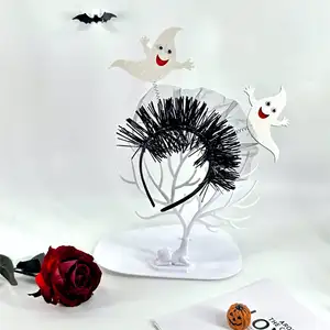 Novos produtos Halloween Headband Enfeites De Cabelo Ghost Boo Hairband Halloween Cosplay Cabeça Decoração Personalizada