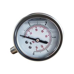 Barra de manómetro llena de aceite de silicona o glicerina radial Manómetro de 3 pulgadas - Product Image 4