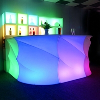 Bar lumineux en forme de L, comptoir de bar lumineux, télécommande, changement de couleur, PE pour bar, boîte de nuit, restaurant, salon, événement