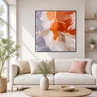 Tableaux Muraux Carrés de Luxe Faits Main, Art Abstrait Texturé sur Toile, Vente en Gros, Grands Tableaux Encadrés Prêts à Accrocher et Objets d'Art Mural