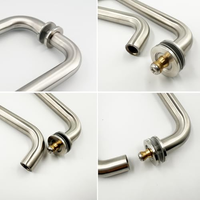 Poignée de tirage tubulaire en acier inoxydable 304 en forme de U pour porte de douche en verre double face, idéale pour la remplacement des portes de douche en verre des hôtels