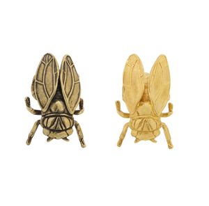 Logam kerajinan serangga Cicada pintu kuningan tombol pintu lemari kamar tidur pintu menarik ruang tamu & belajar dekorasi dinding kait tembaga - Product Image 6