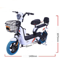 Vente en gros, vélo électrique Vintage 350W 48V, 14 pouces, multifonction, vélo électrique, ville, Scooter électrique