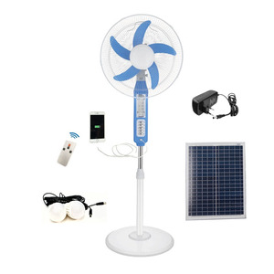 Ventilador Solar de Pie de 12V CC, Económico, de 16/18 Pulgadas, de Plástico con Aspas, para Baño, con Temporizador Mecánico, para Uso en Exteriores, Venta Caliente de Fábrica - Product Image 1