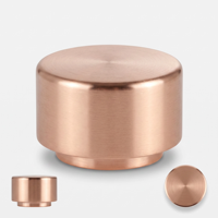 Capsules de flacons de parfum haut de gamme en Zamac, de qualité luxe, en métal plaqué or rose, recyclables, en alliage de zinc, usinées CNC, usinage par électroérosion à fil
