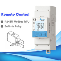 Medidor de Energía Solar Fotovoltaica Monofásico Rayfull SY20M con Relé Integrado, Control Remoto, Submedidor y Modbus