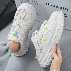 Chaussures pour hommes Little White Daddy Chaussures respirantes d'été pantoufles de sport décontractées Slip-On Half Head Design Lazy Comfortable - Product Image 6