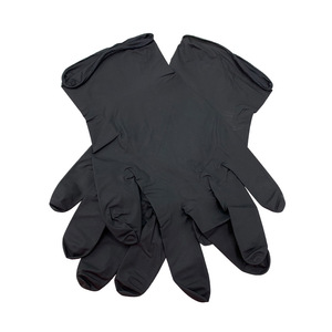Gants en nitrile Longhuatai noirs, jetables, sans poudre, sans latex, pour travaux électroniques - Product Image 1