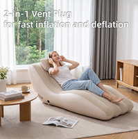 Pursuefree Wave Lounger, chaise longue gonflable en forme de S, canapé relaxant pour salon et chambre, chaise de relaxation intérieure