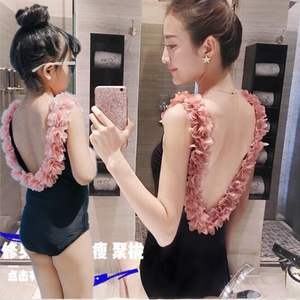 ชุดว่ายน้ำบิกินี่แบบเสื้อกล้ามสำหรับครอบครัวแม่ลูก ลายเรียบง่าย แห้งเร็ว ระบายอากาศได้ดี เป็นมิตรกับสิ่งแวดล้อม สำหรับผู้หญิงและเด็กผู้หญิง - Product Image 5