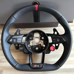 Volante Deportivo de Fibra de Carbono Personalizado con LED Inteligente para <span class=keywords><strong>Audi</strong></span> R8 <span class=keywords><strong>V10</strong></span> Coupe Spyder RWS 2016-2023 TT <span class=keywords><strong>RS3</strong></span> 4 5 6 7 - Product Image 1