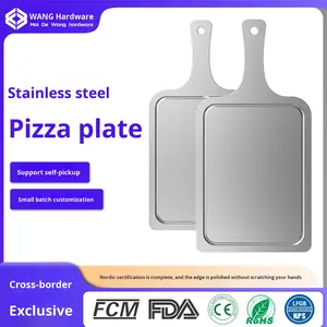 Tabla de cortar de acero inoxidable para Hotel comercial personalizado, bandeja de Pizza de titanio puro personalizada, venta al por mayor transfronteriza - Product Image 3