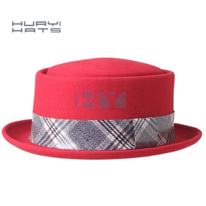 HUAYI SOMBROS Personalizado Invierno 100% Lana Fieltro Fedora Sombreros <span class=keywords><strong>Porkpie</strong></span> Sombreros para Hombres - Product Image 6
