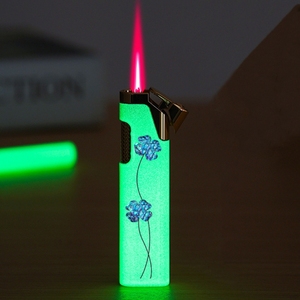 Briquet à gaz promotionnel Mini briquet à flamme rouge coupe-vent - Product Image 1