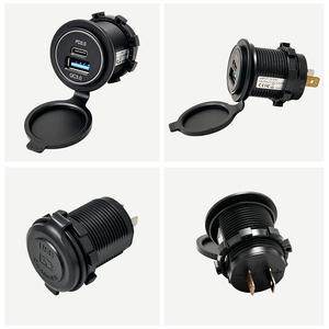 Cargador de 12V 24V con 2 Puertos PD QC 3.0 para Autobús, Camión, Camping, Coche, Toma USB de 12V y 24V, Enchufe USB A y Tipo C para Carga de Energía - Product Image 2