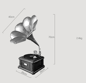 American Retro Gramophone Ornament Creative Wedding Photography Prop <strong>Old</strong> Fashioned Handmade Record Player Exquisite Souvenir - Product Image 6