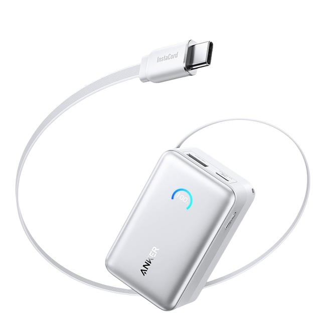 AnkerA1638 45W Smart Display 3C Certification Comes with Scalable Cable Power Bank PD Fast Charge 10000mAh Mobile Power Bank