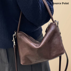 Chất Lượng Cao Túi Xách Phụ Nữ Da Chính Hãng Túi Xách Màu Đen Rau rám nắng Da Phụ Nữ Nhỏ Túi Xách - Product Image 2