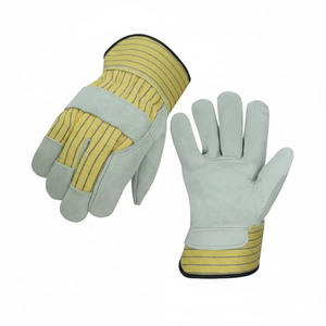 Gants de gréement en cuir grain certifié Gants de protection à usage général Gants de sport de construction en coton aramide fabriqué pour le sport - Product Image 1
