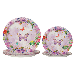 Cross-border party disposable <b>paper</b> plates, <b>paper</b> cups, butterfly <b>paper</b> plates, <b>paper</b> cups, <b>paper</b> napkins, birthday party, - Product Image 4