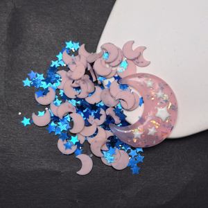 Confettis en forme d'étoile bleue, paillettes en argile polymère, décorations pour l'artisanat, la création DIY, le nail art, les tranches pour scrapbooking, la décoration de téléphone - Product Image 2