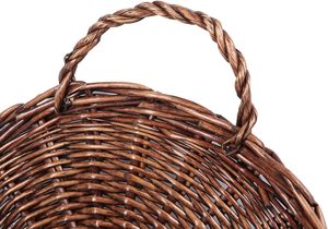 YULIN JIAFU Handmade Eco-Friendly Nautical Style Woven <strong>Wicker</strong> Hanging <strong>Storage</strong> <strong>Basket</strong> Wall Decorations for Home Garden Wedding - Product Image 3