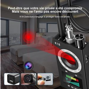 K18 Mini GPS Tracker Detector <span class=keywords><strong>Hidden</strong></span> Camera Bug ABS Chất Liệu Microphone Phát Hiện Micro Bug Của Hacker Thiết Bị Cho Du Lịch Khách Sạn Sử Dụng - Product Image 2