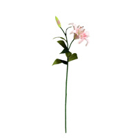 Vente en gros de fleurs de lys artificielles de grande taille à 2 têtes, en PU, de haute qualité, au toucher réaliste, pour la décoration de mariage