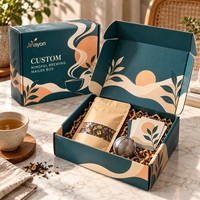 Boîte d'expédition pliable en papier brillant personnalisée pour l'emballage du thé et du café