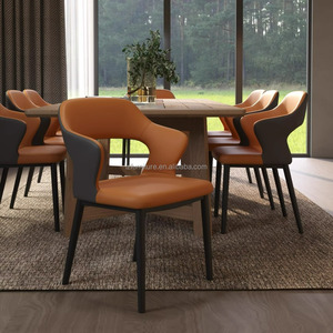 Most Popular Modern Minimalist Leather <b>Dining</b> <b>Chair</b> for Restaurant Hotel Villa & Apartment Use-Eco-Friendly & Durable - Product Image 5